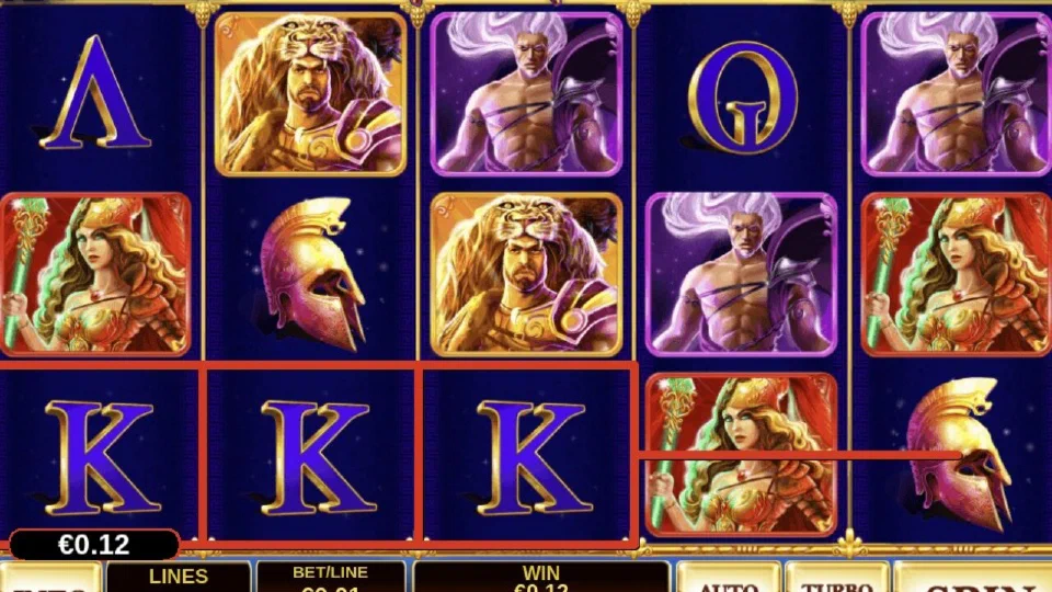Carretes de Age of the Gods adaptados a una pantalla digital